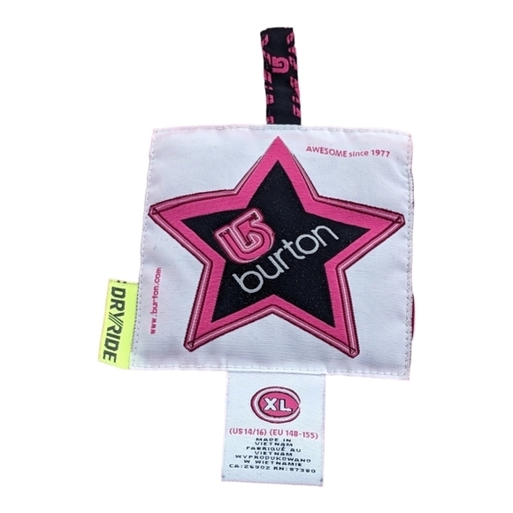 Burton Pink Girls Charm Snowboard Jacket,size XL, Like new condition - Picture 8 of 10
